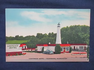 Ca1950 Ellensburg Washington Lighthouse Motel Postcard • $9.99