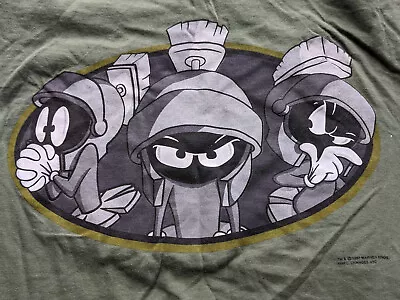 Vintage Marvin The Martian Olive Green T Shirt 1997 Looney Tunes Changes • $50