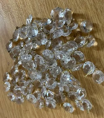 Vintage 100 Glass/crystal Chandelier Droplets - For Spares Or Crafts • £19.99