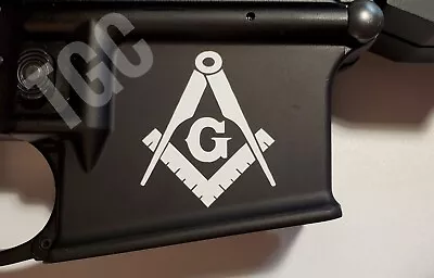 (3) Freemason VINYL DECAL Airsoft AR MSR Lower Magwell Sticker 5.56 Mag Skins • $4.69