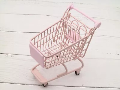 Pure Pink Mini Shopping Cart | Mini & Large Shopping Basket | Stationery Holder • $12.99