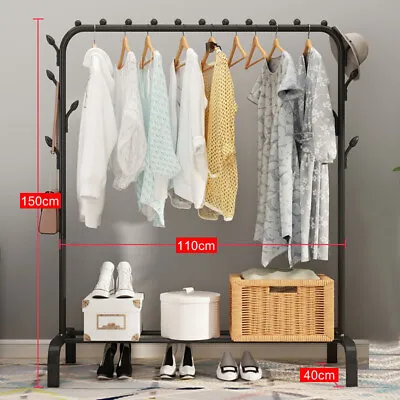 £21.06 • Buy Heavy Duty Clothes Rail Rack Garment Hanging Display Stand Shoes Storage Shelf T