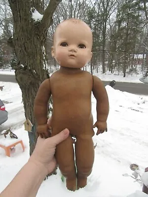 VINTAGE IDEAL Plassie BABY DOLL #2252077 18  Hp Head With Magic Skin • $35