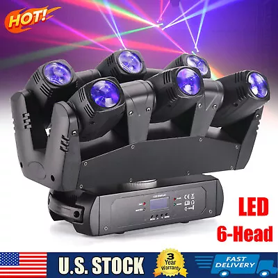 6 Head LED RGB Moving Head Stage Lighting Beam Laser Bar Disco Party DJ Light • $270.75