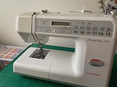 Janome Memory Craft 3000 Sewing Machine Used With Cover Feet Etc • £100