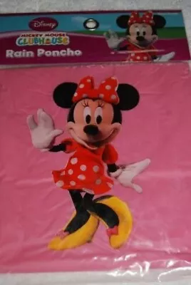 Disney Minnie Mouse Poncho Waterproof Vinyl Size Youth New • $10.99