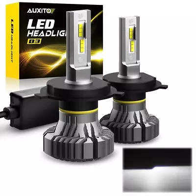 Fanless H4 9003 LED Headlight Bulbs Auto Conversion Kit High Low Beam 100W White • $36.09