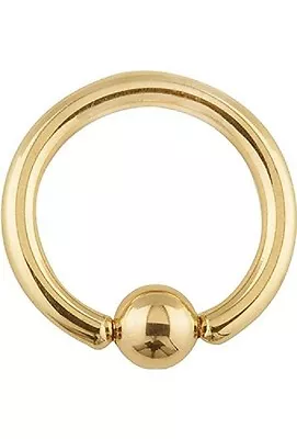 (2 Pieces) 14G (1.6MM) Captive Bead Ring / Hoop /cbr (14k) Gold Plated Over 316L • $4.99