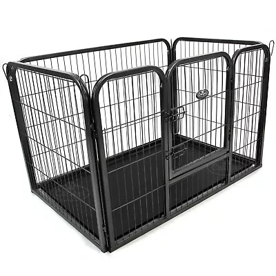 £64.99 • Buy Heavy Duty Dog Puppy Cage Pet Playpen Whelping Box Metal Run Enclosure Floor