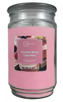 FROSTED BERRY CUPCAKES ( Strawberry ) Candle Jar 20 Oz - Mainstays -  New • $14.95