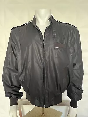 Vintage Members Only Jacket Mens Size 46 Extra Large  Black Bomber Jacket XL • $40