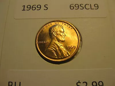 1969 S Lincoln Cent BU • $2.99