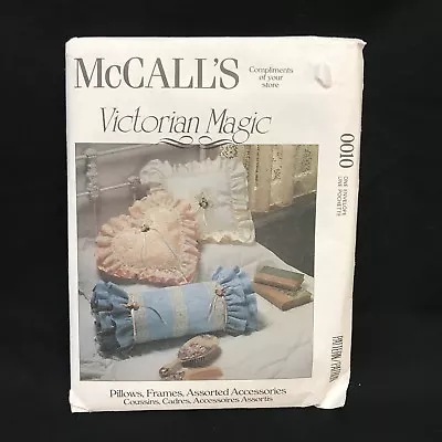 Uncut McCalls Pattern 0010 Victorian Magic Square Heart Pillow Frame Lace Basket • $6.99