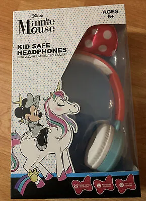  Minnie Mouse Unicorn Kid Safe Headphones W/ Volume Limiting NEW 2020 • $16