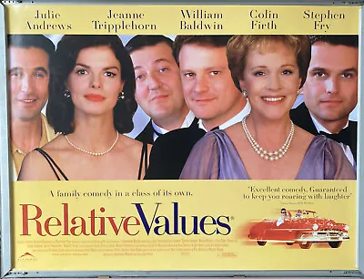 Cinema Poster: RELATIVE VALUES 2000 (Quad) Julie Andrews Colin Firth Stephen Fry • £12.95