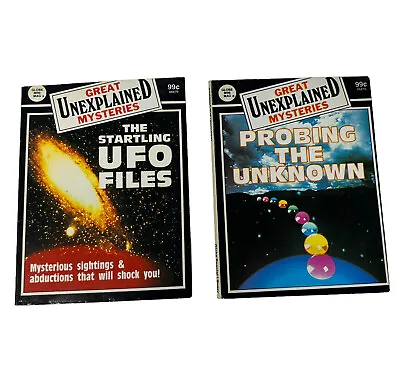 Great Unexplained Mysteries Globe Mini Mag UFO Files Probing The Unknown Vintage • $21.95