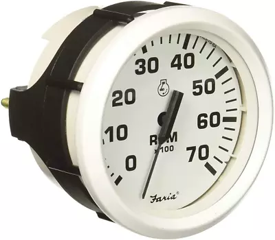 33104 Dress Tachometer (7000 RPM) - 4' White • $115.99