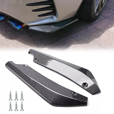 2x For Volkswagen Tiguan Carbon Fiber Rear Bumper Lip Splitter Diffuser Canards • $15.99