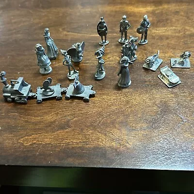 Miniature Pewter And Metal Disney And Knight Train Figures Lot Of 16 • $17