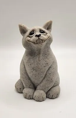 Quarry Critters Cat Chico 2000 Figurine Second Nature Design Big Smile Whimsy • $20.97