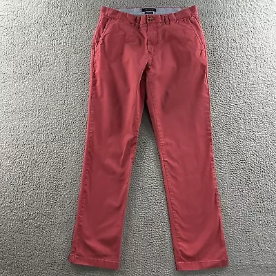 Tommy Hilfiger Mens Pants Pink Size 30x30* Custom Fit Chino Pant Cotton Blend • $24.49