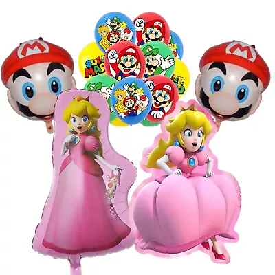 (16 Pack) Super Mario Princess Peach Balloon Pink Birthday Party Decoration • $11.99