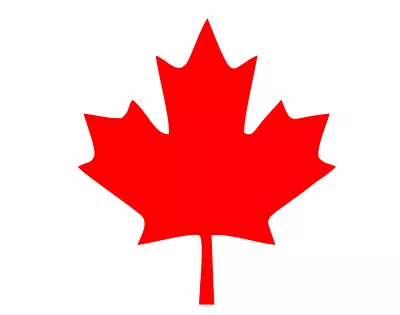 MAPLE LEAF Vinyl Decal Sticker - Canada Canadian Flag FREE SHIPPING 4X4  CAR • $2.59