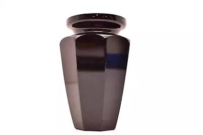 RARE ONYX BLACK Moser  Eternity Crystal Vase 4.5  Signed • $360.50