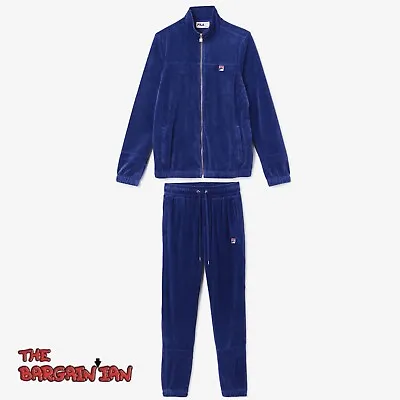 Fila Men's Velour Sweatsuit Tracksuit Blue Velvet Set Sz M L XL 2XL 3XL 4XL NWT • $164.99