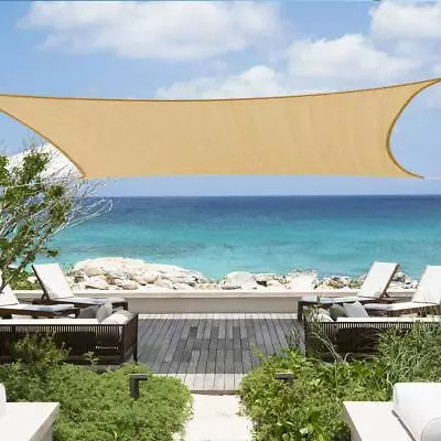 Sun Sail Shade Awings Canopy Garden Sun Summer Cover Patio Screen With Rope • £9.99