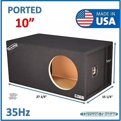 10  Single Ported X-Large Vented Ground-Shaker Subwoofer Enclosure Sub Box • $190