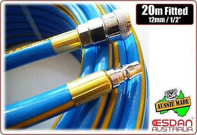 12 Mm Fitted Air Compressor Hose - 20 Metres Blue § ES • $68.44