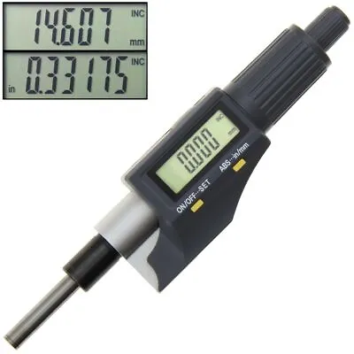 Digital Micrometer Head Electronic LCD Display Inch Mm Metric 0-1 /0.00005'' • $59.95