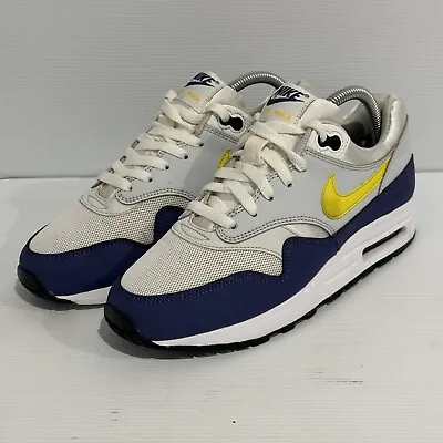 Nike Air Max 1 Blue Recall Size 7Y US White 807602-107 Sneakers VGC • $49.99