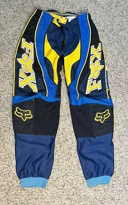 Fox Racing 360 Motocross Dirt Bike Pants Blue & Yellow • $29.99