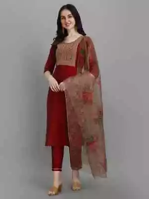 Indian Designer Kurti Bollywood Anarkal Salwar Kameez Set Party Wear Dress • $73.17