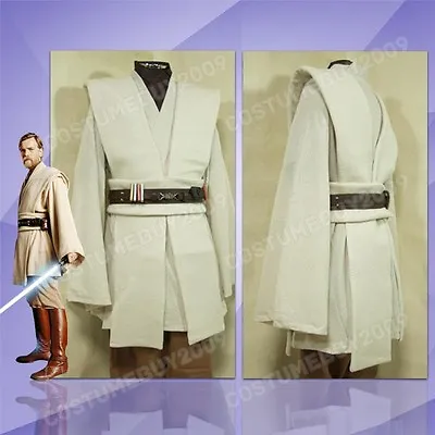 Star Wars Jedi Master Obi-Wan Kenobi Ben Tunic Costume Cosplay Suit  +Cloak/Robe • $103.53