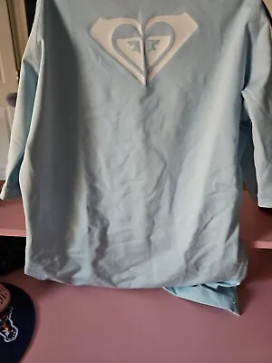 Roxy Long Sleeve UPF Sun Protection Swim Shirt Top Sz Xs Blue B1 • $10