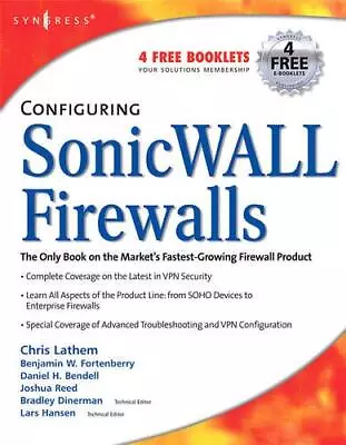 Configuring SonicWALL Firewalls Bendell New 9781597492508 Fast Free Shipping- • $85.03