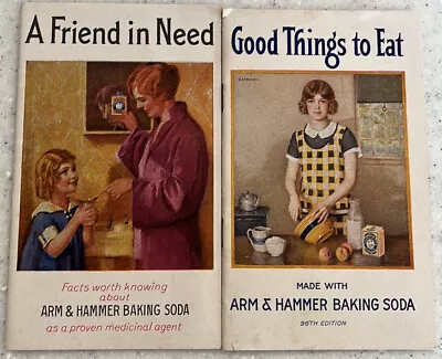 Vintage Lot 2 Arm & Hammer Baking Soda Recipe Booklets~1930 Ephemera • $21.99