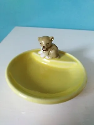 Wade Vintage Whimtrays Porcelain Pin Dish With Lion Cub Figure • £5.50