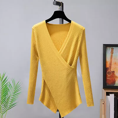 Sweater Top Neck Warm Korean Style Women Pure Color Sweater Jumper Stretchy • $34.16