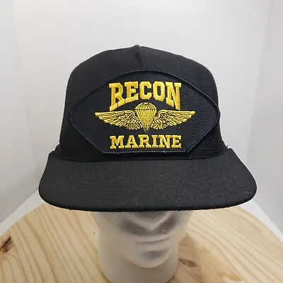 Vintage United State Marine Corp Scout Recon  Trucker Snapback Hat Made In USA  • $12.63