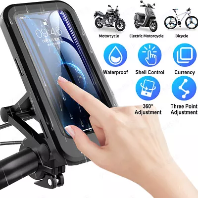 Waterproof Motorcycle Bicycle MTB Handlebar Phone Mount Bike Cell Phone Holder • $8.32