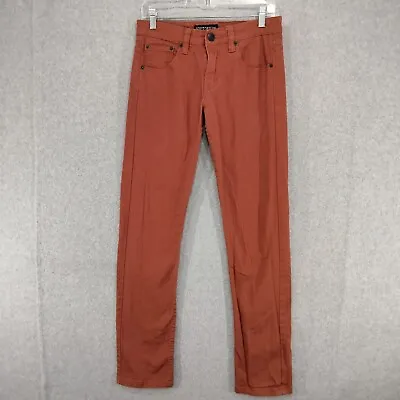 Victorious Premium Jeans Mens Sz 30 X 32 Orange Straight Leg Stretch Denim • $26.95