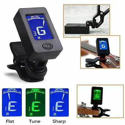 Digital Chromatic Clip-On Violin Tuner Ukulele Folk Tuner Guitar Universal G4L16 • £2.40