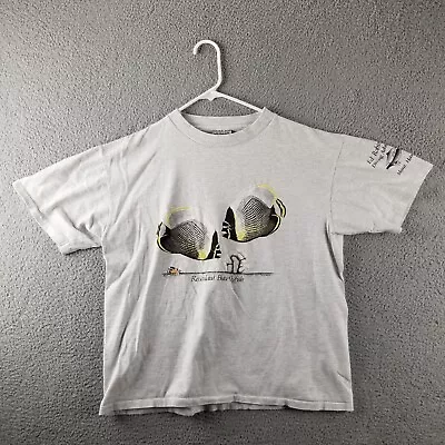 VTG Ed Robinson’s Diving Adventures Reticulated Butterflyfish T Shirt 80s 90s L • $23.99