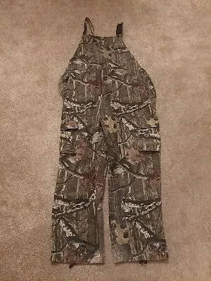 Mossy Oak Break Up Infinity Camo Hunting Bib Overalls Men’s Size XL 40-42 • $37.95