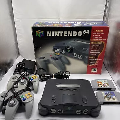 Nintendo 64 Console Bundle 2 Pads + 2 Games And Original Box + Expansion Pack • $399