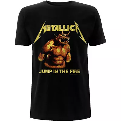 Men's Metallica Jump In The Fire Vintage T-shirt Medium Black • $28.04